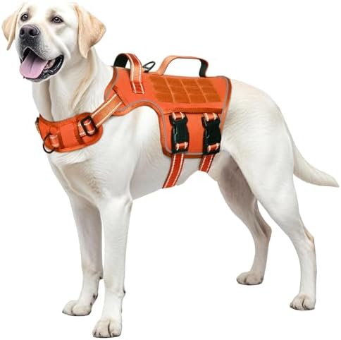 Dog Harness for Large Dogs, No Pull Tactical Vest by Runfido