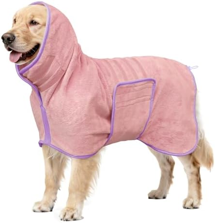 Soft Dog Bathrobe Fast Drying Dog Coat, Super Absorbent Dog Towels by Petproductsdogscats