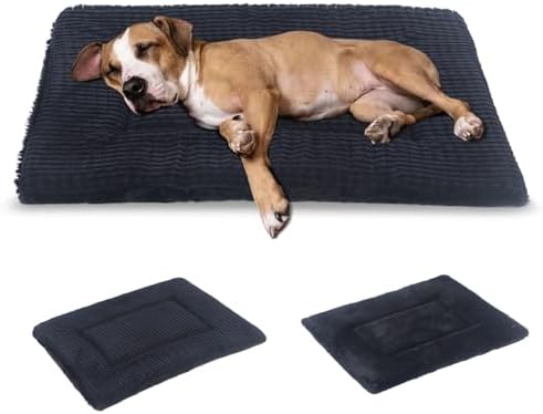 BVAGSS Reversible Dog Crate Pad, Memory Foam Pet Bed Mat, Soft Warm Machine by BVAGSS