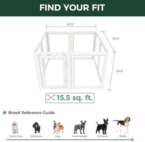 FXW AuraSpace Clear Acrylic Indoor Dog Playpen, 8 Panels - Image 6