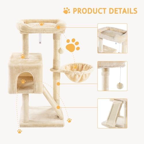 SHA CERLIN Cat Tree 36 Inches Cat Tower - Image 4
