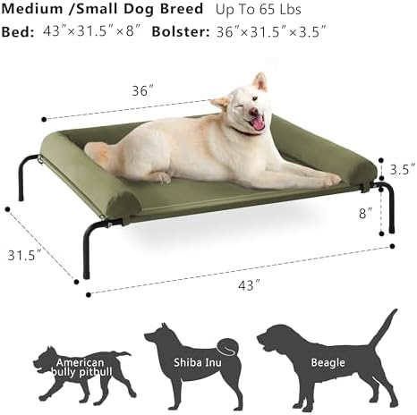 Cooling Elevated Dog Bed for Large Dogs, Outdoor Raised Dog Beds Dogs Cot - Image 5