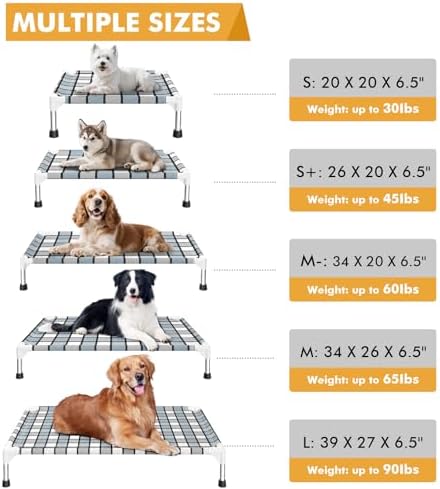 Caghash Elevated Outdoor Raised Dog Bed, Lifted Dog Cot - Image 4
