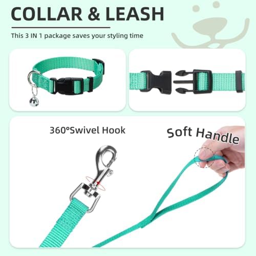PUPTECK Adjustable Dog Harness Collar and Leash Set Step in No Pull Pet Harness - Image 4