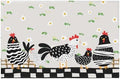 Giwawa Black Rooster Bath Rug Buffalo Plaid Bathtub Mat Absorbent Machine by Giwawa