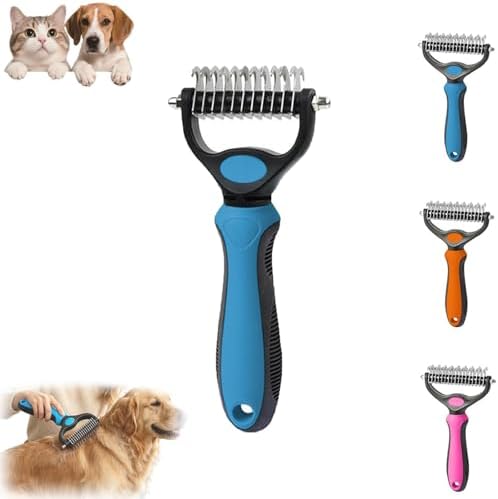Pet Pro Grooming Tool, 2-in-1 Deshedding Dog Brush by uphrgmd