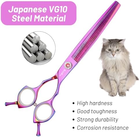 7.5inch Curved Thinner Dog Grooming Scissors, 56 Teeth Shears - Image 4