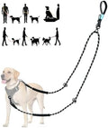 Two Point Control & Hands Free Dog Leash No Pull Black Large Dogs by Tiesenci