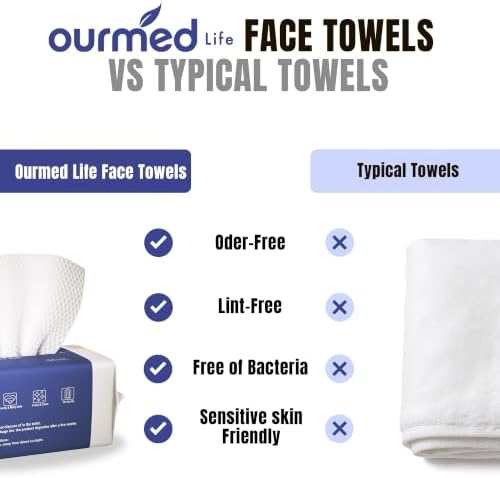 Ourmed Life Clean Face Towels Disposable, Ultra Soft & Absorbent, 300 Ct - Image 6