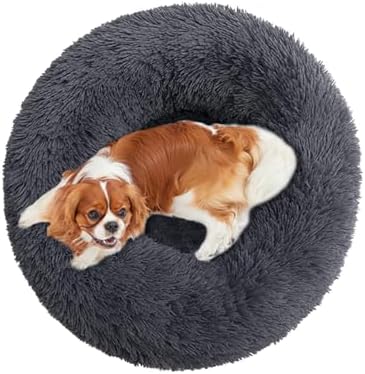 Large Cat Bed Round Dog Bed Warm Pet Beds Large Rabbit Pillow Calming Donut - Image 3