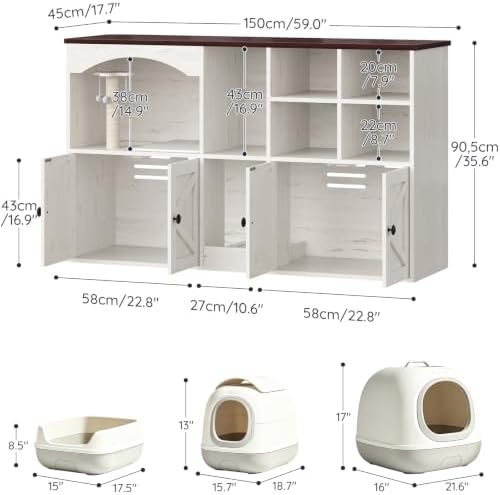 HOOBRO Cat Litter Box Enclosure - Image 4