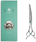 7.5” Curved Dog Grooming Chunker Scissors – 26 Teeth, VG10 Japanese Steel by K9Shears