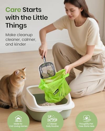 Cat Litter Bags for Poop, Certified Compostable Cat Waste Disposal Bag - Image 2