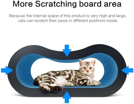 TTCAT Cat Scratching Pad, 2 in 1 Corrugated Cardboard Cat Scratcher Lounge - Image 2