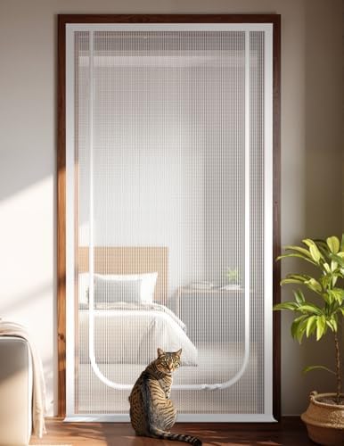 BFNN Cat Screen Door, Scratch Resistant Mesh Gate, Fit 36'' x 82'' Door by BFNN