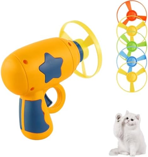 Andiker Cat Fetch Toy, Interactive Kitten Flying Disc Launcher Toy by Andiker-ServingforYou