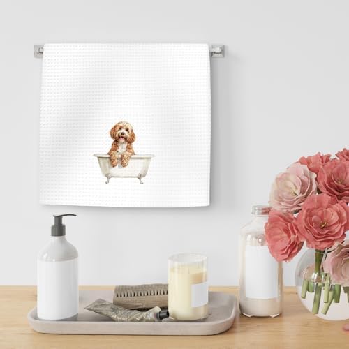 Cavapoo Gifts Funny Dog Hand Towels, Cute Pet Decor - Image 5