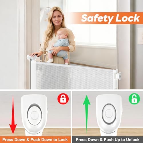 70 Inch Wide Retractable Baby Gate - Image 4
