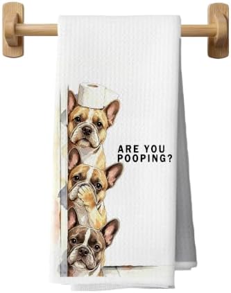 French Bulldog Dog Bathroom Decor Hand Towels 16x24 in by Unknown