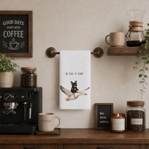 Black French Bull Kitchen Towels, Cute Hand Tea Towel - Image 6