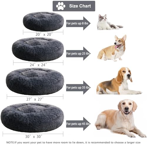 WNPETHOME Medium Round Calming Dog Bed Cat Bed - Image 6