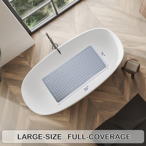 Non-Slip Bathtub and Shower Mats, Power Grip Bath Mat 35 x 16.3 Inch - Image 4