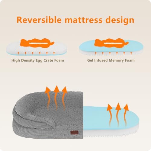 Dwanton Orthopedic Waterproof Medium Dog Bed Sofa, Gel Memory Foam - Image 3
