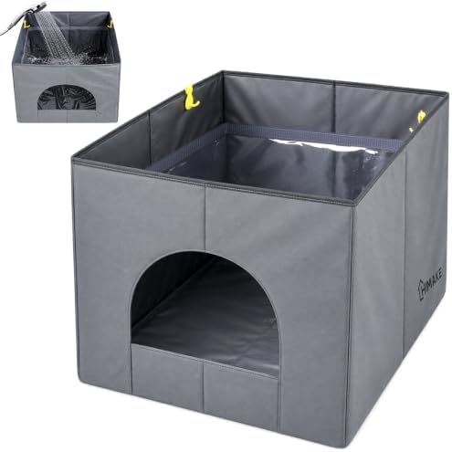 Cat Litter Box Enclosure, Waterproof Splash Guard by Himake