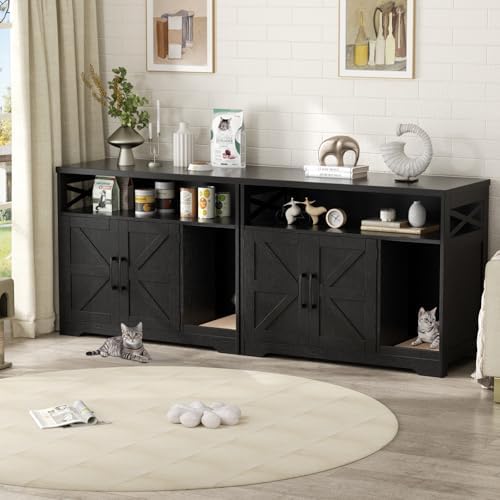 Halitaa Cat Litter Box Enclosure, Hidden Litter Box Furniture - Image 6