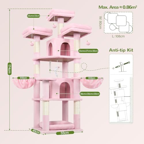 Globlazer Big XL Cat Tower for Indoor Multiple Cats - Image 6