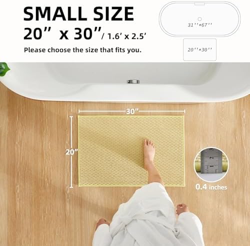 TYUU Bathroom Rugs Non Slip Washable, Super Absorbent Thin Bath Mat Small Quick - Image 2