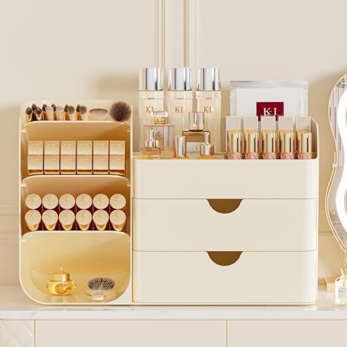 Makeup Organizer for Vanity Skincare Organizers Countertop, All Cream - Image 3