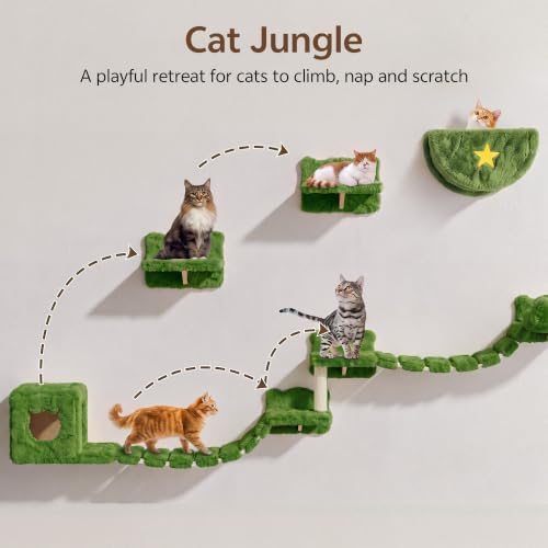 Cat Wall Furniture, 13 in 1 Moon & Bridge Cat Wall Shelves - Image 6