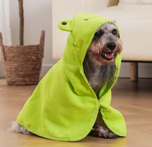 Dog Hooded Bathrobe Towel Fast Drying Absorbent Bath Warm Blanket - Image 5