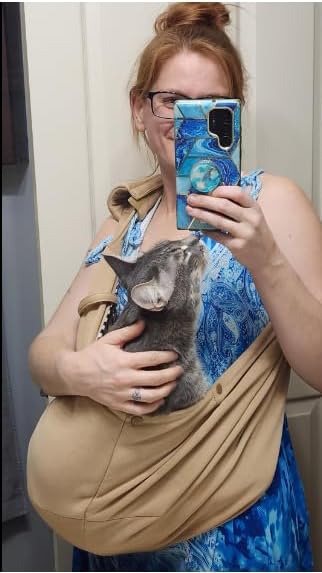 NATUYA Small Dog Carrier Sling Cat Sling, Adjustable Strap Hand Free Pet Puppy - Image 2