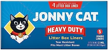 JONNY CAT Litter Box Liners, Heavy Duty Drawstring Liners, 5 Liners per Box - Image 4