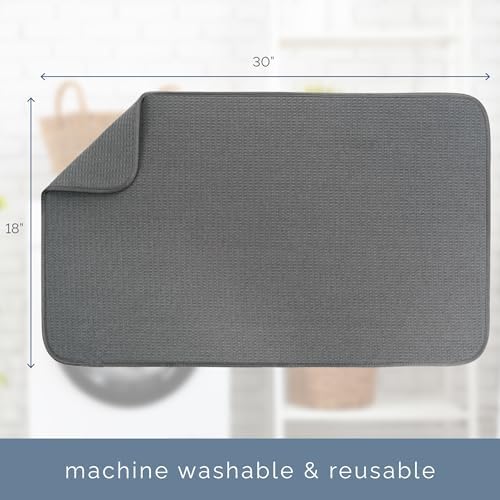 S&T INC. Dish Drying Mat, Charcoal Grey - Image 6