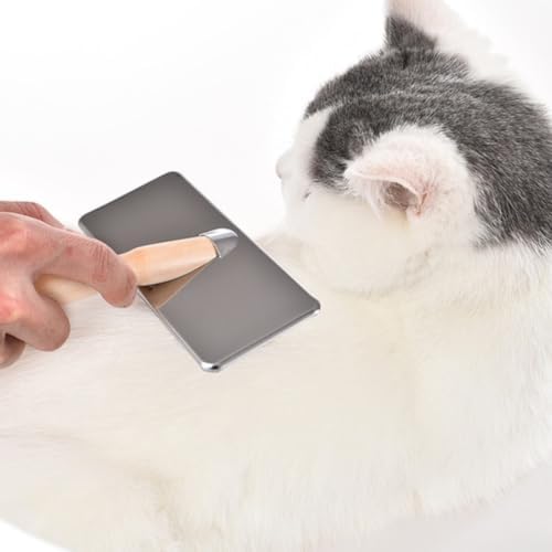 Alipis Portable Pet Hair Remover Brush Stainless Needle and Wooden Handle - Image 7