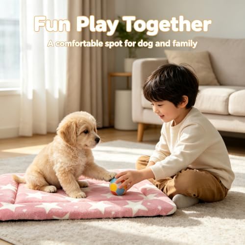 Dog Bed Mat, Reversible & Ultra Soft Kennel Pad-Machine Washable Pet Bed - Image 6