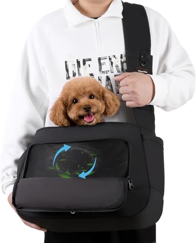 Dog Sling Carrier for Dogs & Cats, Fits 7–18lbs, Lightweight Pet Carrier Bag by CleverCode