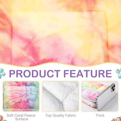 Haull 4 Pcs Waterproof Guinea Pig Bedding Mat, Tie Dyed, 13 x 10 - Image 3