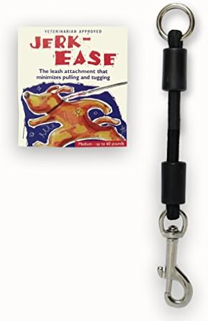 BUNGEE DOG LEASH EXTENSION – Patented Shock Absorber Attachment Protects You by Jerk-Ease