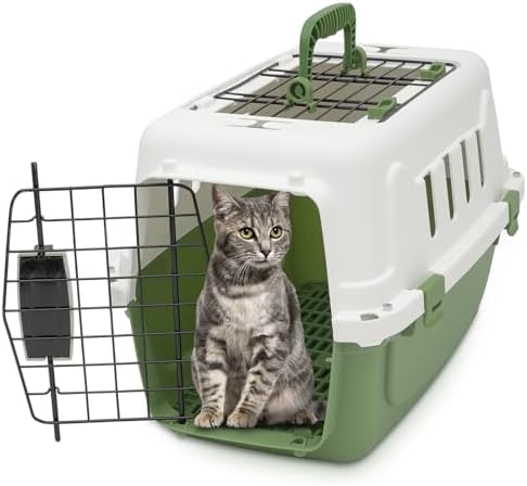 18 Inch Hard-Sided Plastic Dog Carrier 2 Door Travel Crate by Unknown