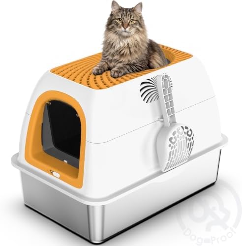 SuzziPaws Stainless Steel Litter Box Dog-Proof Leak-Proof by Suzzipaws
