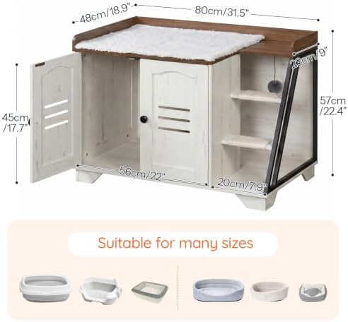 HOOBRO Cat Litter Box Enclosure - Image 5