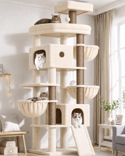 Globlazer Extra Tall Cat Tree for Large Cats, Heavy Duty Tower by Globlazer