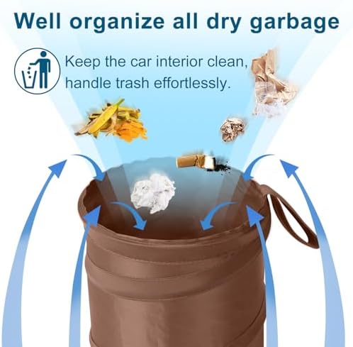 Car Trash Can, 2 Packs Mini Car Garbage Can, Collapsible Trash Bin - Image 7