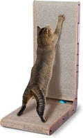 Cat Scratcher with Cat Toys Ball Track, Build-in Ball, L-Shaped Scratcher by SimpleDeluxe