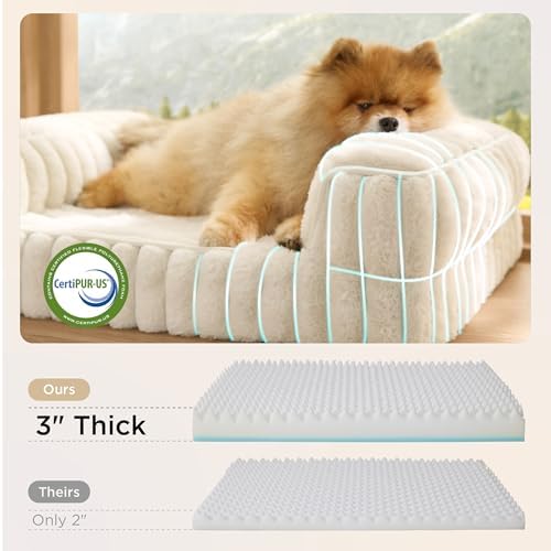 Bedsure ComfyFleece® Memory Foam Orthopedic Dog Beds Large Sized Dog 35" - Image 4