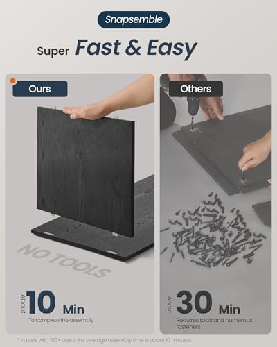 SONGMICS HOME Cat Litter Box Enclosure, Snapsemble Superfast Assembly - Image 3